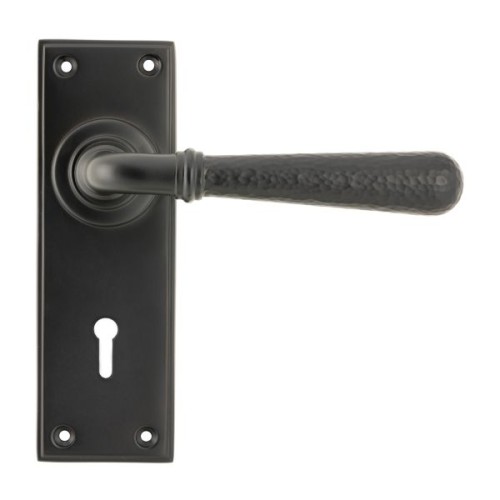 HAMMERED NEWBURY LEVER HANDLE ON BACKPLATE